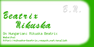 beatrix mikuska business card